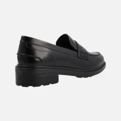 Mocasines negros de piel antik con antifaz Walk Pleasure Mujer de Geox