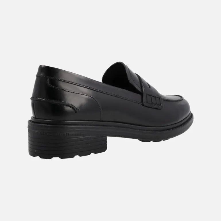 Mocasines negros de piel antik con antifaz Walk Pleasure Mujer de Geox