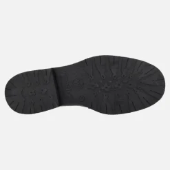 Mocasines negros de piel con antifaz de Wonders