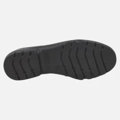 Mocasines negros de piel con elásticos laterales