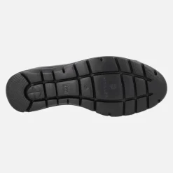 Mocasines negros de piel con elásticos y piso Extra light