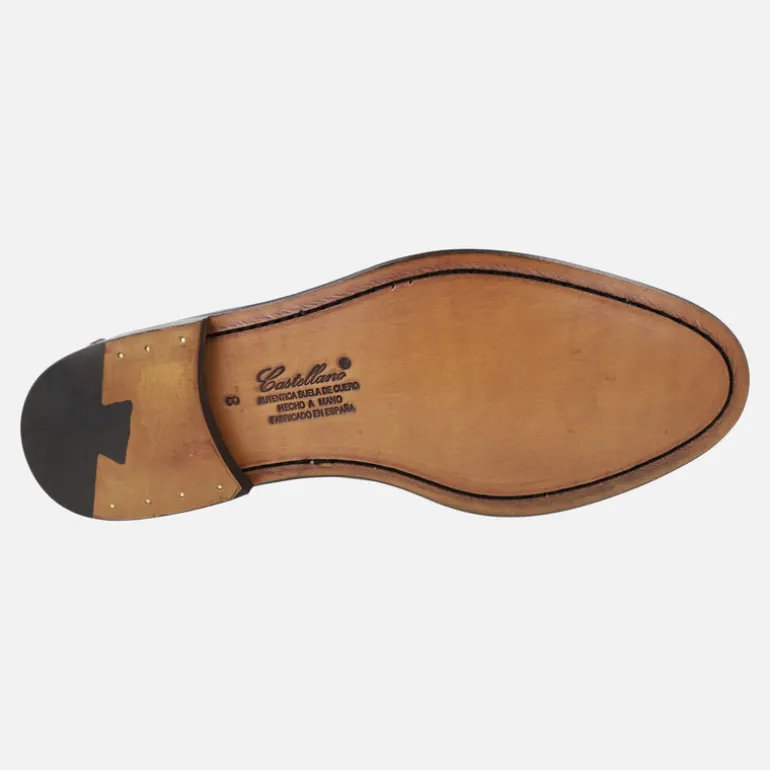 Mocasines para hombre en piel antik con borlas