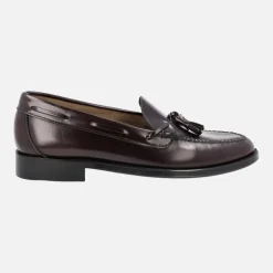Mocasines para hombre en piel antik con borlas