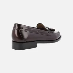 Mocasines para hombre en piel antik con borlas