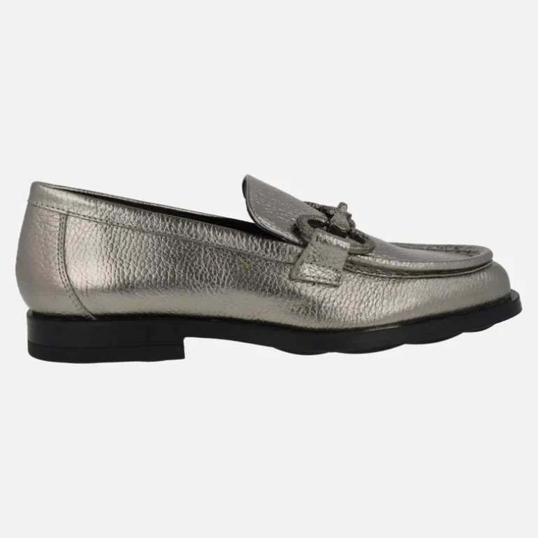 Mocasines para mujer Dallas en piel metalizada