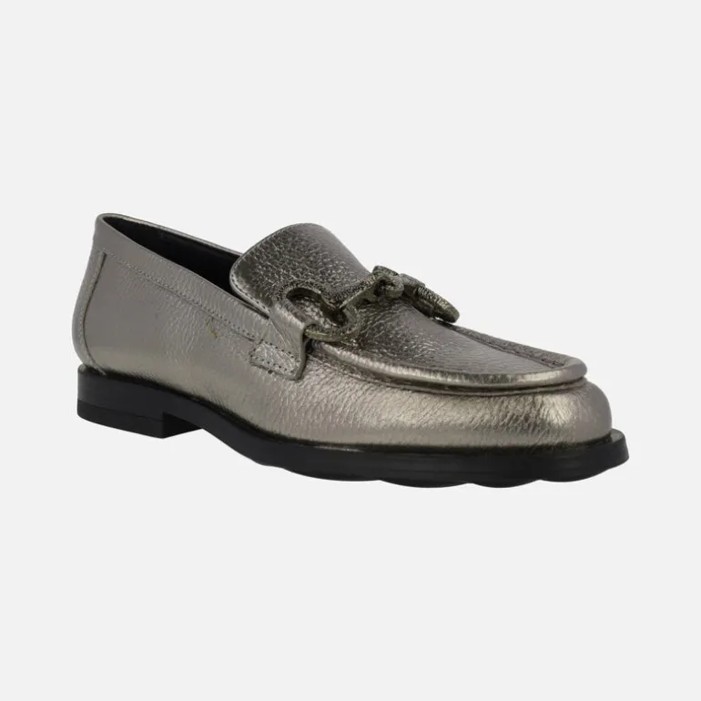 Mocasines para mujer Dallas en piel metalizada