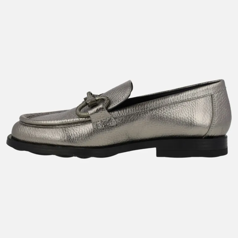 Mocasines para mujer Dallas en piel metalizada