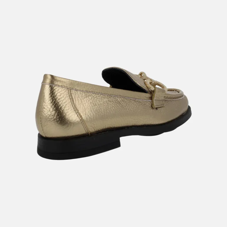 Mocasines para mujer Dallas en piel metalizada