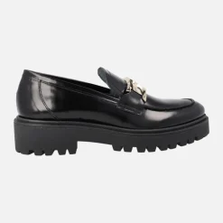 Mocasines para mujer en piel florentik con cadena y piso track
