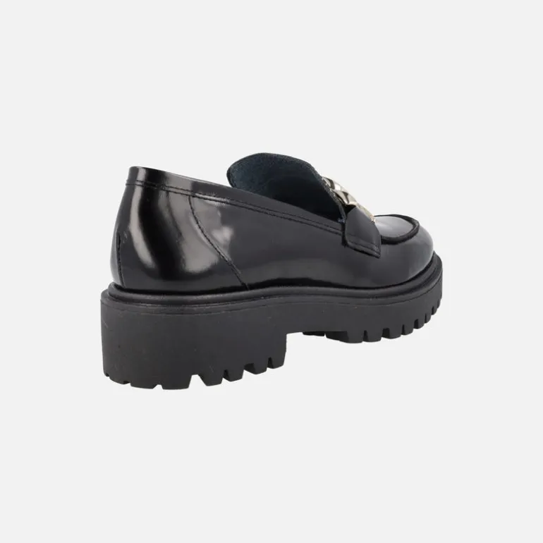 Mocasines para mujer en piel florentik con cadena y piso track
