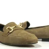 Mocasines planos de ante con pespuntes