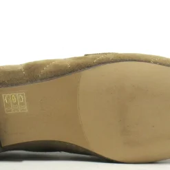 Mocasines planos de ante con pespuntes