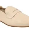 Mocasines planos de piel con antifaz para mujer