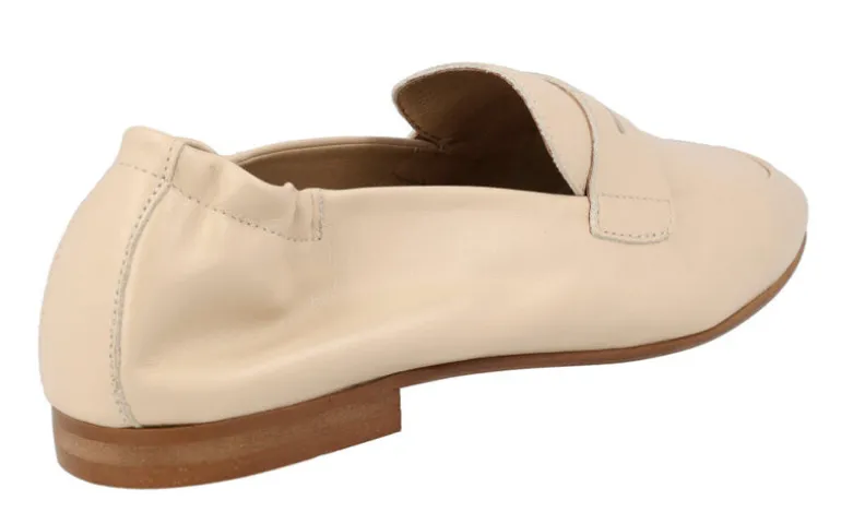 Mocasines planos de piel con antifaz para mujer