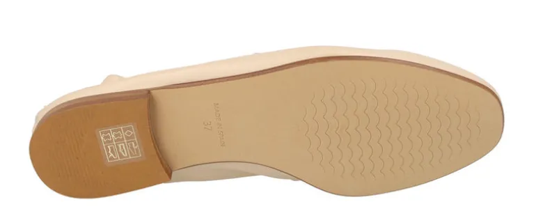 Mocasines planos de piel con antifaz para mujer