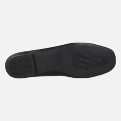 Mocasines planos de piel con adorno metálico para mujer