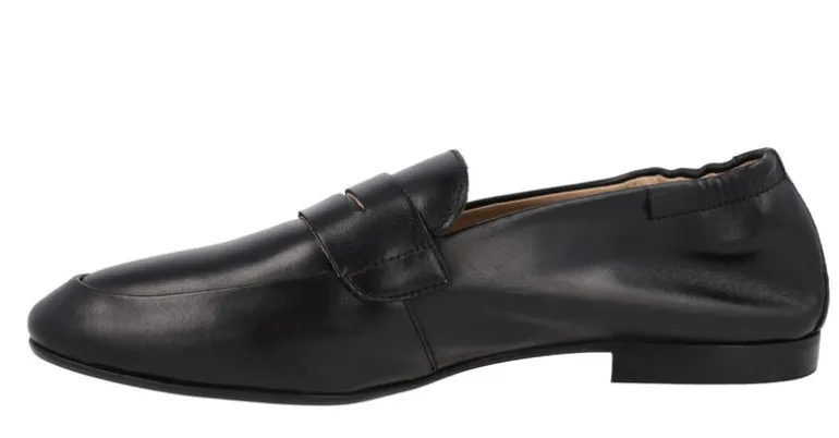 Mocasines planos de piel con antifaz para mujer