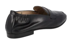 Mocasines planos de piel con antifaz para mujer