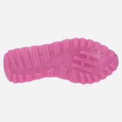 Mocasines Sport Loira multimaterial con adorno de eslabones violet rojo