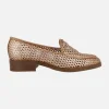 Mocasines trenzados de piel con tacón bajo