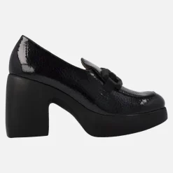 Mocasines Tucson en charol Caribu negro para mujer