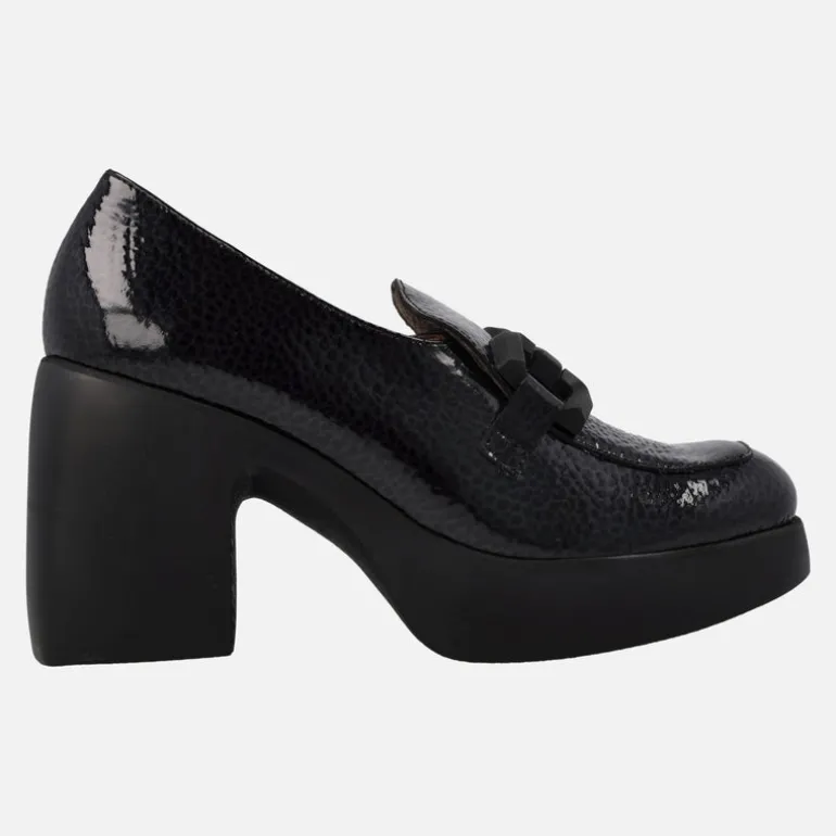 Mocasines Tucson en charol Caribu negro para mujer