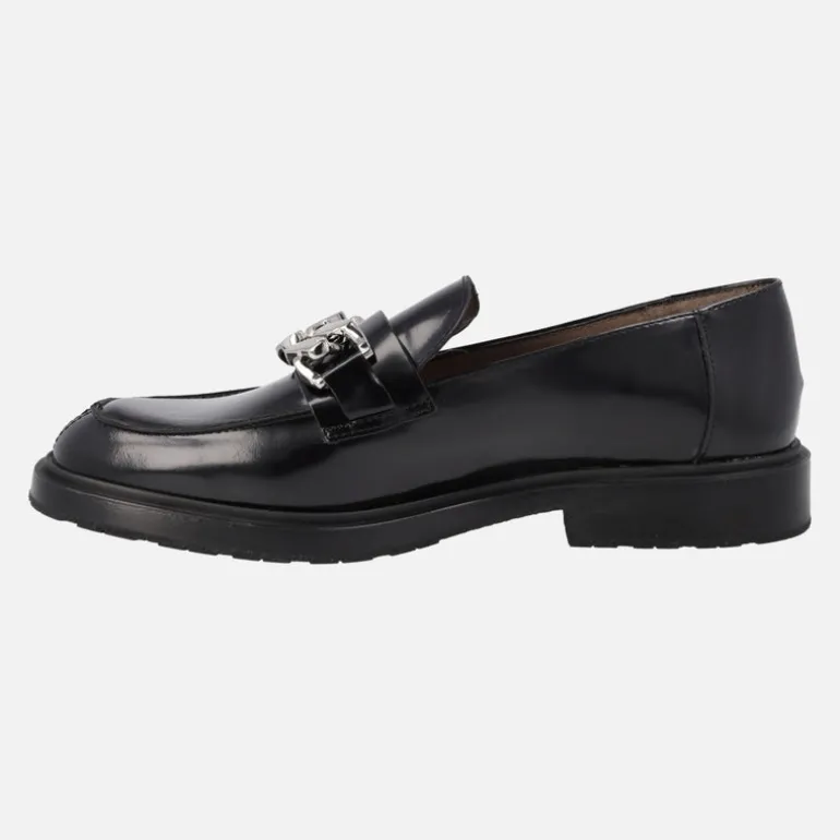 Mocasines Wonders Suri en piel florentik con adorno de cadena