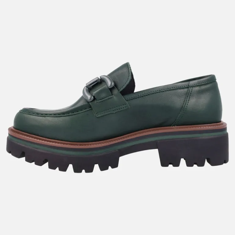 Mocasín con bordón y adorno metálico Lince