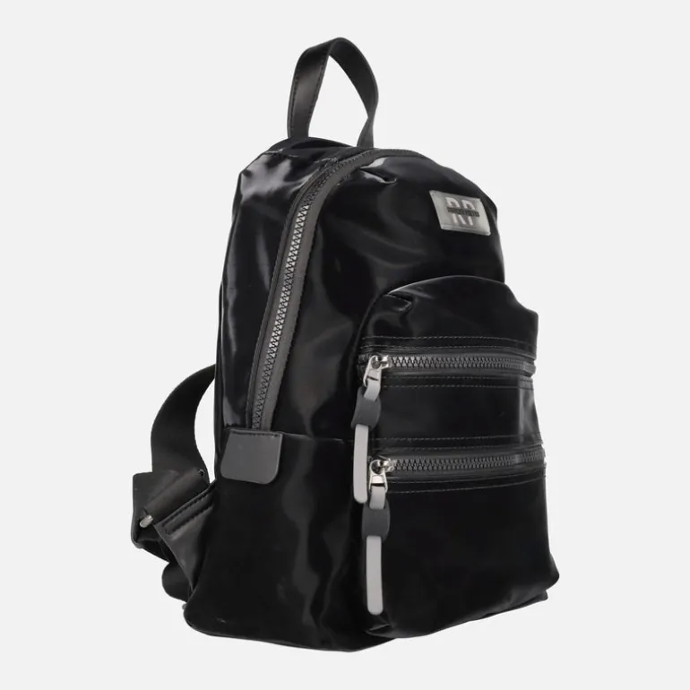 Mochilas en tejido negro efecto aterciopelado Samoa