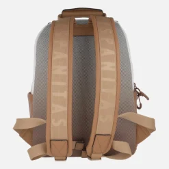 Mochilas Hispanitas en combinado cuero y blanco