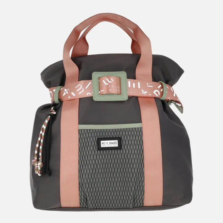 Mochilas multi posición Pepe Moll en combinado tri-grafito