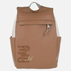 Mochilas Pepe Moll con bolsillo antirrobo en combinado camel