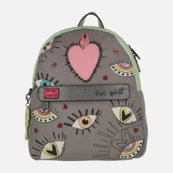 Mochilas Pepe Moll con dibujos de ojos y corazón