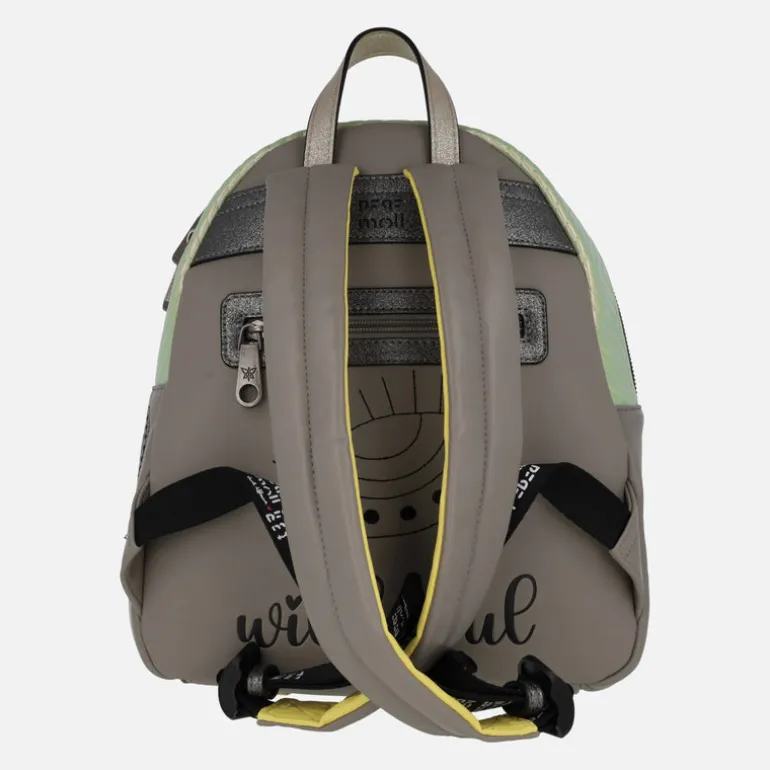 Mochilas Pepe Moll con dibujos de ojos y corazón