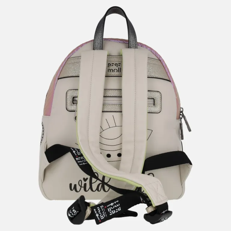 Mochilas Pepe Moll con dibujos de ojos y corazón