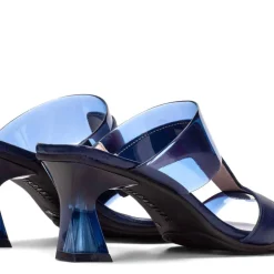 Mules combinados en piel y vinilo Hispanitas