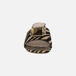 Mules joya en tejido print animal Carmen
