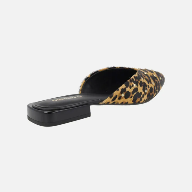 Mules planos en animal print leopardo Irasburg
