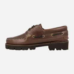 Naúticos clásicos de piel para hombre en color cuero