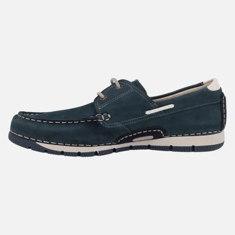 Náuticos para hombre en piel nobuck de Fluchos