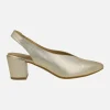 Salones destalonados Zaba de piel con tacones anchos