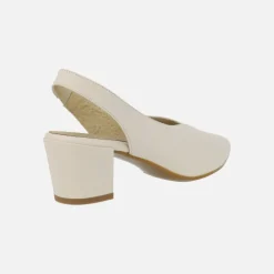 Salones destalonados Zaba de piel con tacones anchos