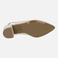 Salones destalonados Zaba de piel con tacones anchos