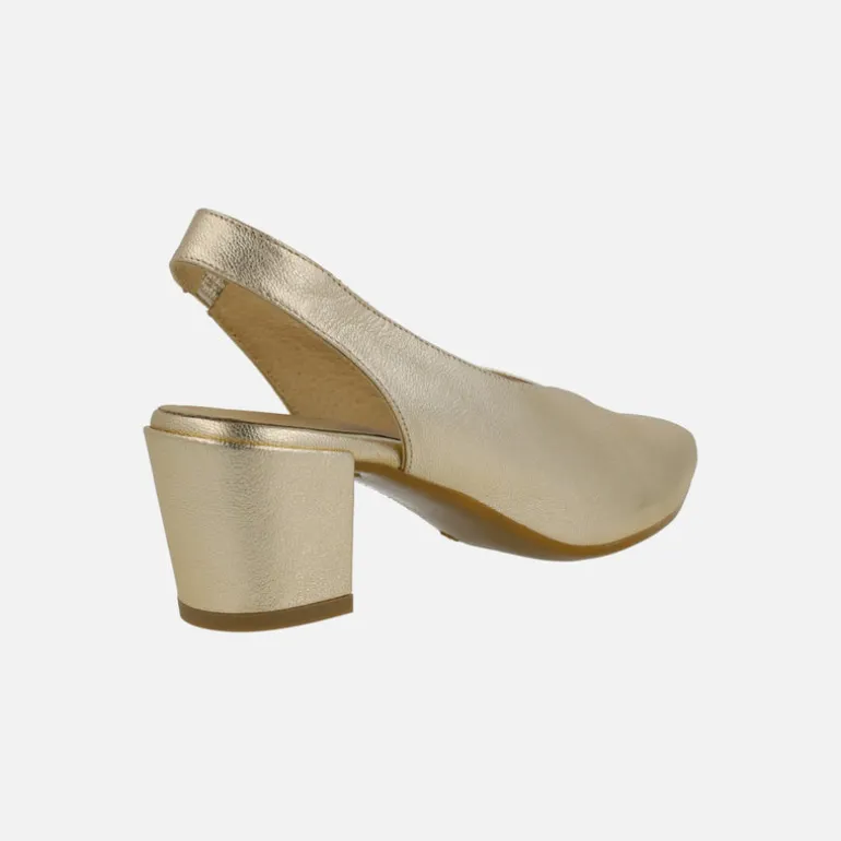 Salones destalonados Zaba de piel con tacones anchos
