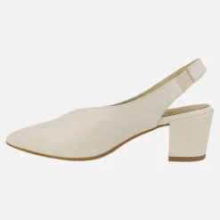 Salones destalonados Zaba de piel con tacones anchos
