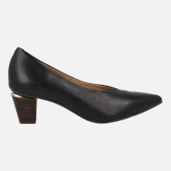 Salones negros de piel con tacones de 5 cms Baoji