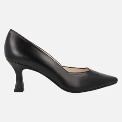 Salones negros de piel con tacones de 7 cms Lodi Juno