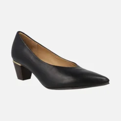 Salones negros de piel con tacones de 5 cms Baoji