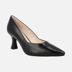Salones negros de piel con tacones de 7 cms Lodi Juno