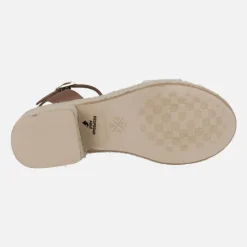 Sandalias Abaka snake blanco con tacón y plataforma de yute